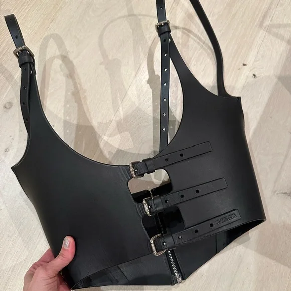 Fleet Ilya under bust corset Leather rare bondage XS/S
